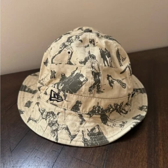 Undefeated Riot New Era Khaki Bucket Hat Size S/M - Picture 1 of 4